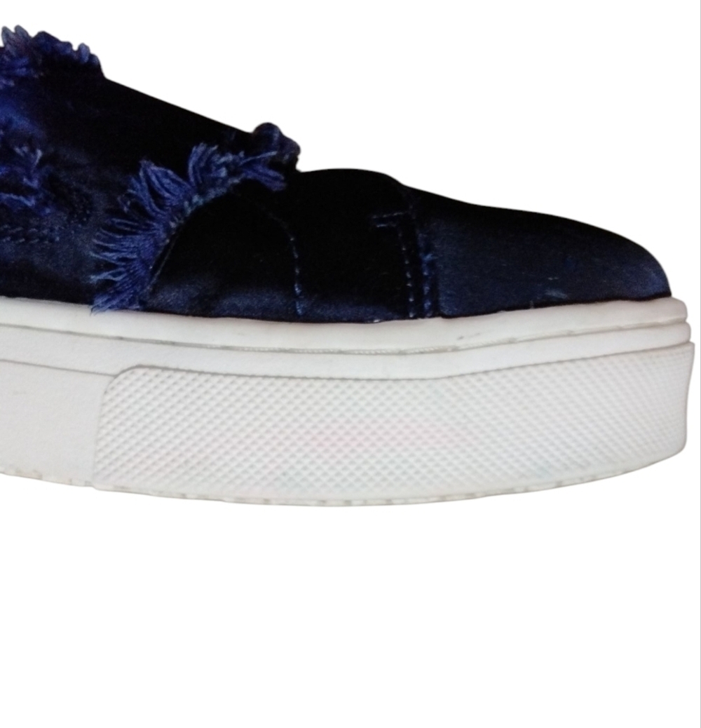 Sam Edelman Satin Blue Low-Top Sneakers Size 10 M - Picture 11 of 12